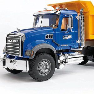 Bruder 02815 MACK Granite Dump Truck for Construction and Farm Pretend Play